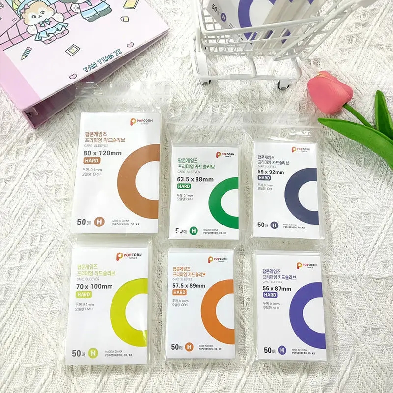 Card Penny Sleeve - 50 pçs pipoca kpop photocard armazenamento