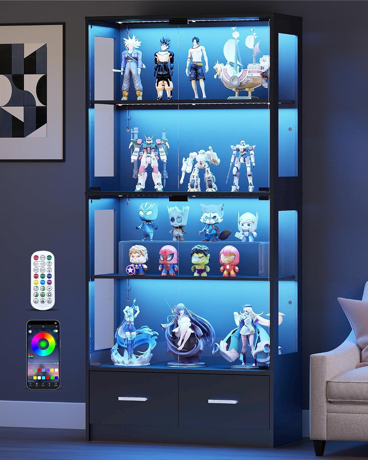 Pop Display Shelf - Armário Expositor de 67 Polegadas com