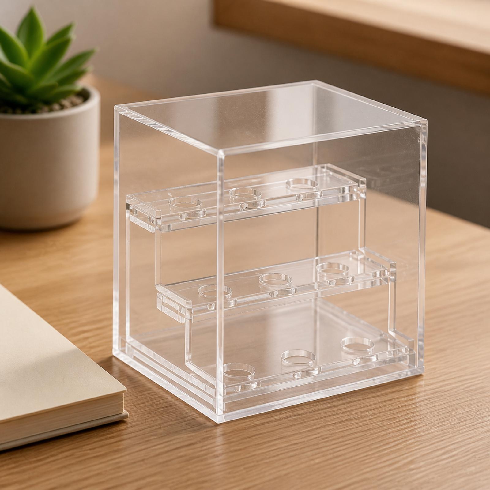 Vitrine de acrílico com três n - Display Case Acrylic avaliação e preço